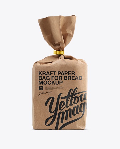 Download Small Kraft Paper Bag For Bread PSD Mockup | Packaging ...