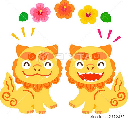 Japan Image シーサー イラスト 白黒