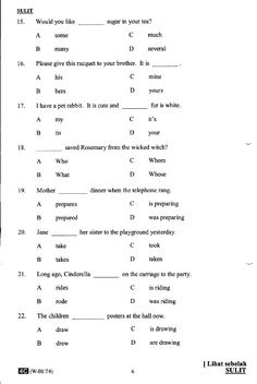 Contoh Soalan Ujian Matematik Tahun 4 - zKebaya