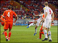 The czechs had to run all afternoon in. Bbc Sport Football Euro 2004 Holland 2 3 Czech Rep