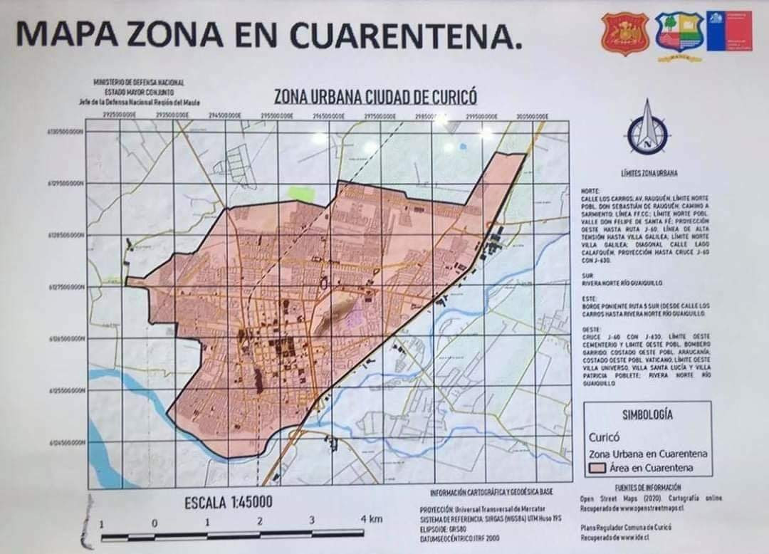 ¡elige tu próximo inmueble casas en venta en curicó! Mapa Definitivo De La Zona De Cuarentena En Curico Urbano Ccn Cronica Noticias