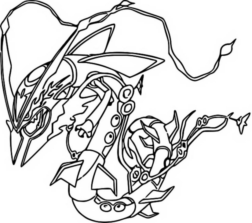Mega beedrill pokemon coloring page. Coloring Page Mega Evolved Pokemon Mega Rayquaza 384 384