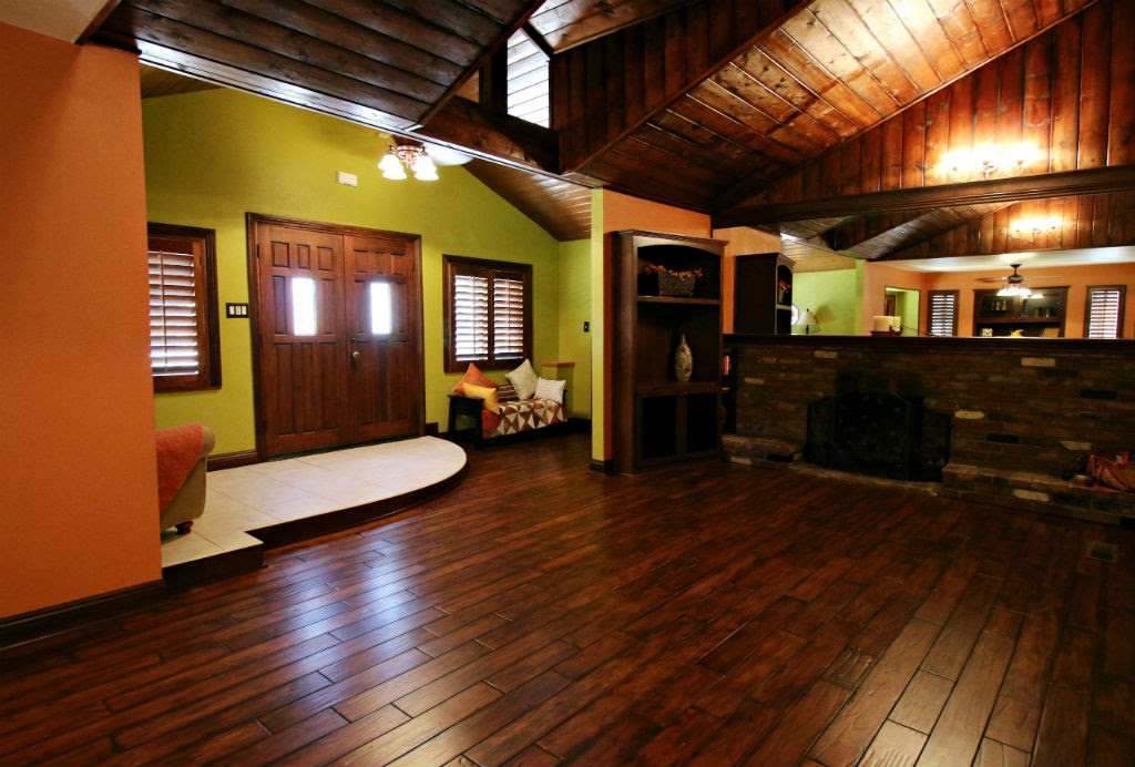 It will not climb steps. Tara April Glatzel The Sister Team Info For The Wood Streets Riverside Ca Blog Archive Mazing Interior Of Home With Lots Of Wood And A Step Down Living Room