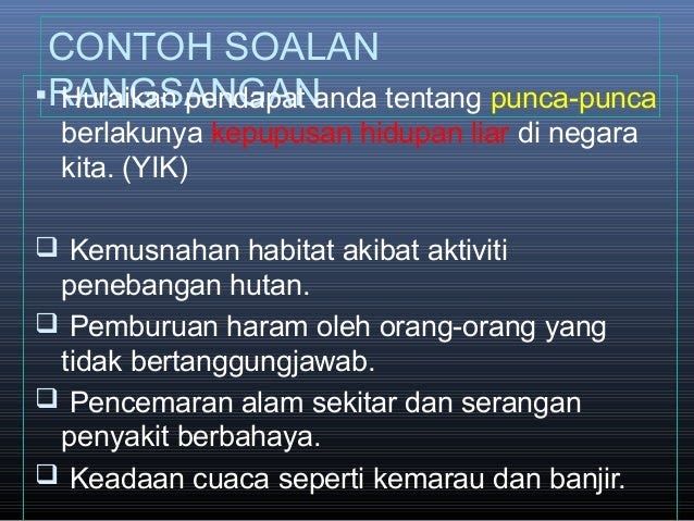 Contoh Soalan Karangan Alam Sekitar - Jerotoh