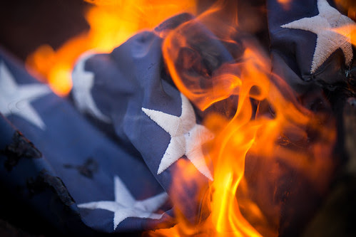 Boy Scouts Retire Flags