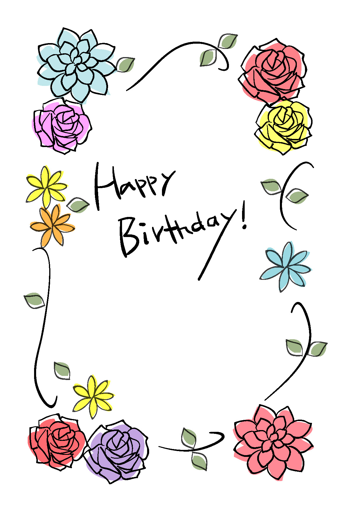 最高かつ最も包括的な誕生日 イラスト 無料 花 かわいいディズニー画像