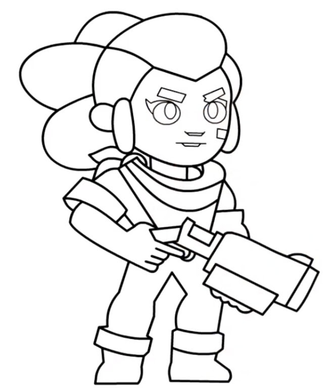 Brawl Stars Coloring Pages Jessie Coloring And Drawing - dibujos de jessie brawl stars