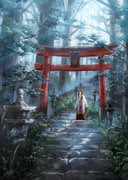 無料でダウンロード かっこいい 和風 神社 幻想 的 イラスト