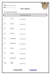 The basics for algebra 1 worksheets are randomly created and will never repeat so you have an these basics for algebra 1 worksheets are a good resource for students in the 5th grade through. Algebra Worksheets Studychamps