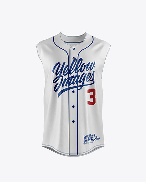 Free Baseball Sleeveless Shirt Mockup - Front View (PSD)