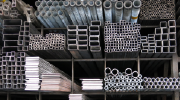 Stacks of aluminum material