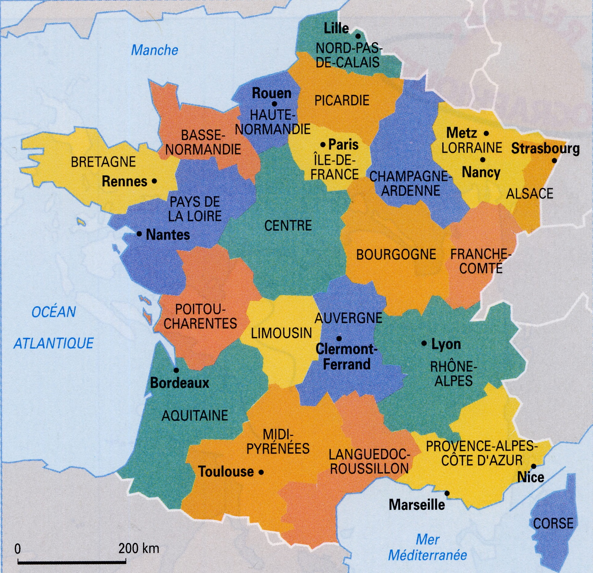 Frankreich Regionen Karte - Karte Frankreich Regionen / Die regionen