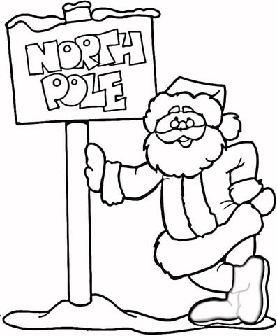 Imprimez les coloriages pour aider les enfants à attendre l'arrivée du père noël. Coloriage Pere Noel Au Pole Nord Coloriages A Imprimer Gratuits