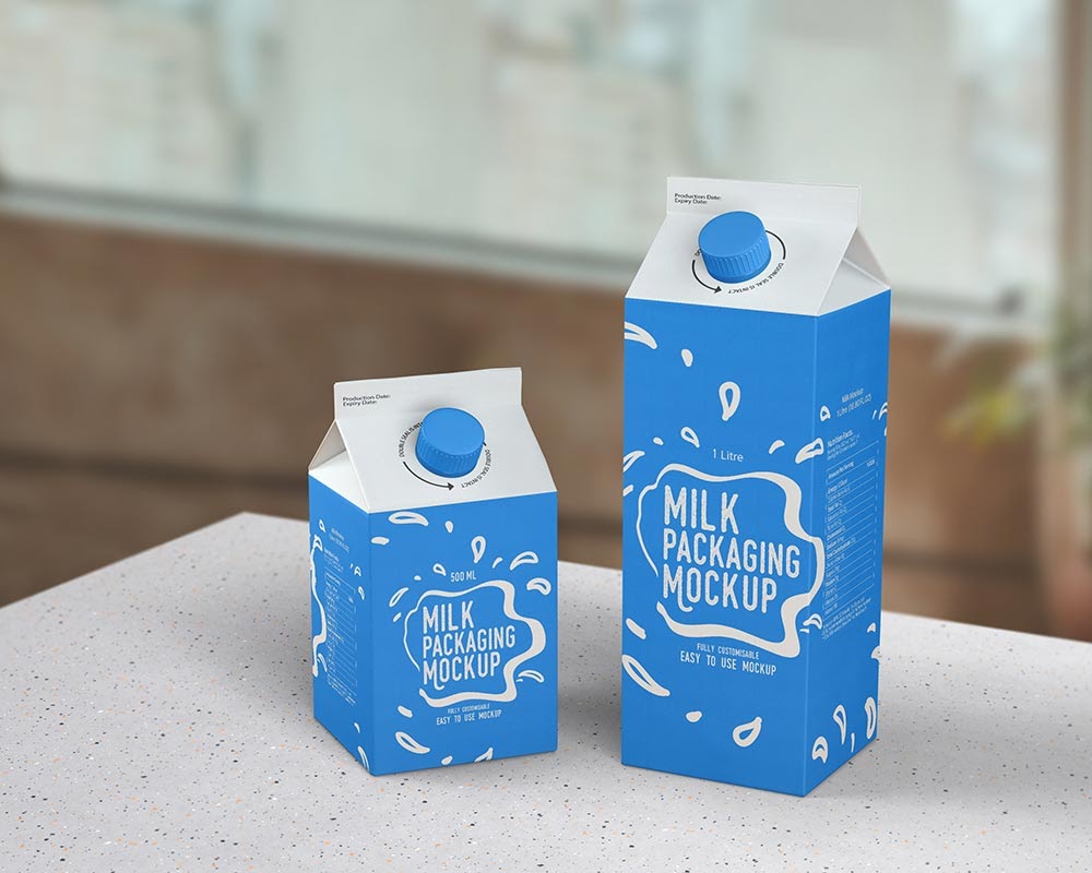 Download Free 1340 Milk Packet Mockup Yellowimages Mockups