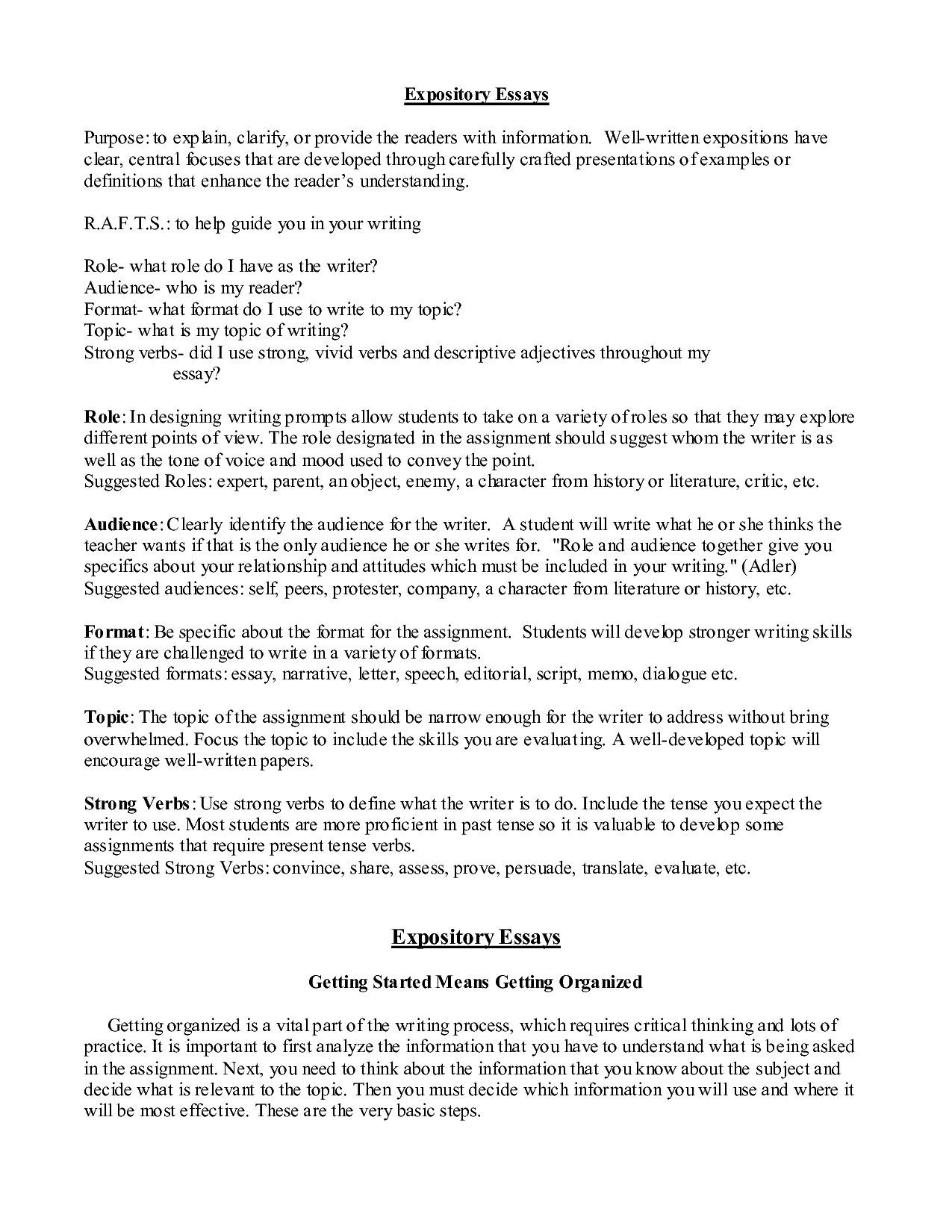 writing a strong essay