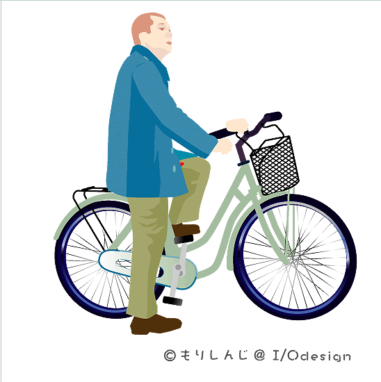 ロイヤリティフリー自転車 ママチャリ イラスト すべてかわいい動物
