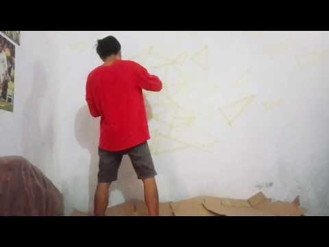 Popular Cara mengecat tembok kamar  dengan pola geometri 