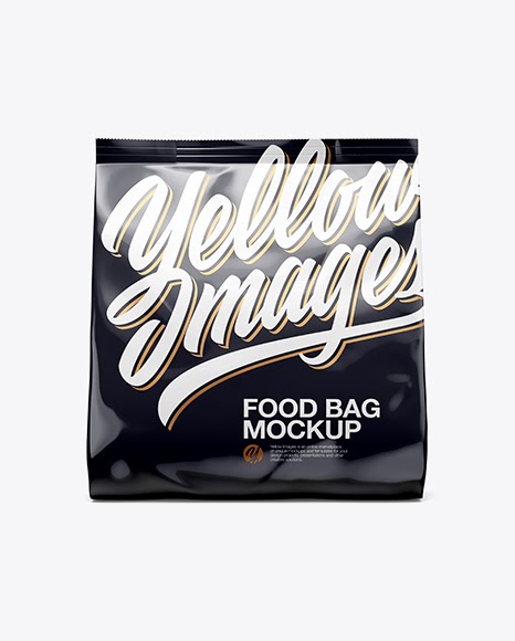 Download Free Mockups Glossy Food Bag Mockup - Front View Object ...