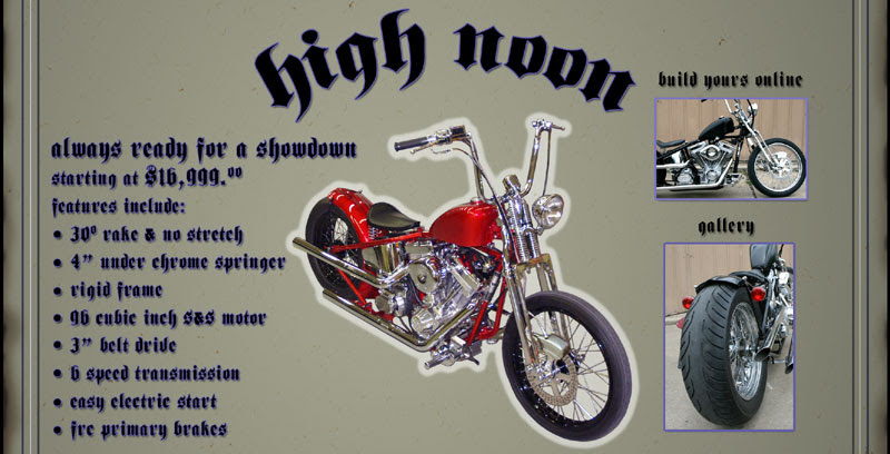 You can choose any of them to view its photos and more detailed technical specifications. Flyrite Choppers Old School Bobbers And Choppers 512 918 Chop High Noon