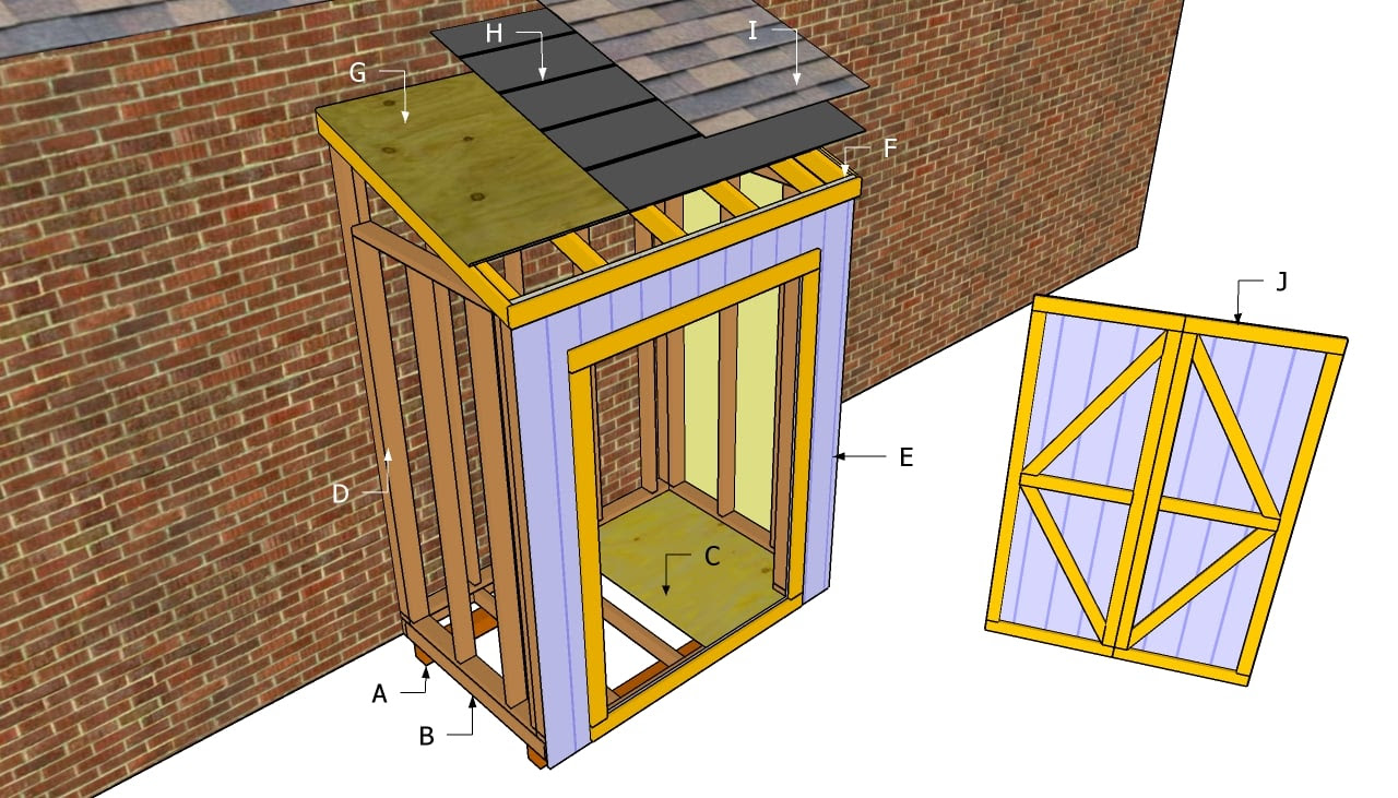 Bench Design : More Shed plans slant roof