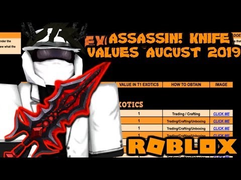 Roblox Assassin Value List August 2019 - assassin value list roblox prisman