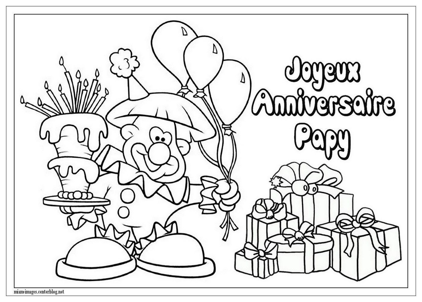 Dessin A Colorier Joyeux Anniversaire Papy Ideas Pict For You