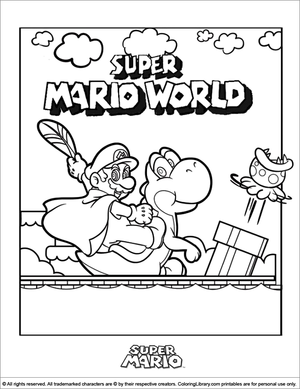 Printable coloring pages for kids. Super Mario Bros Coloring Pages Clip Art Library