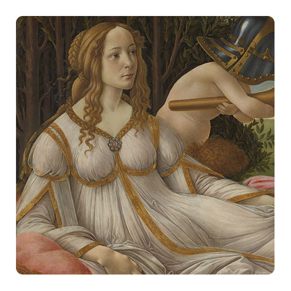 Detail from Sandro Botticelli, 'Venus and Mars', about 1485 © The National Gallery, London