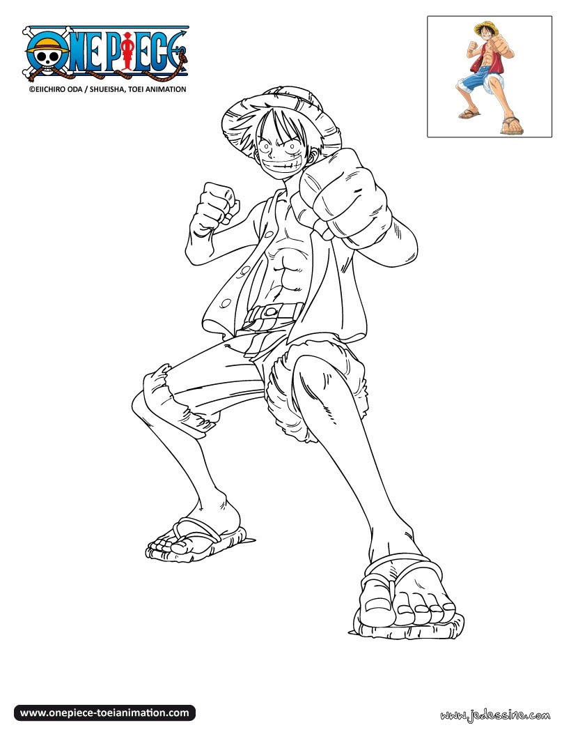 Coloriage ONE PIECE LUFFY   colorier
