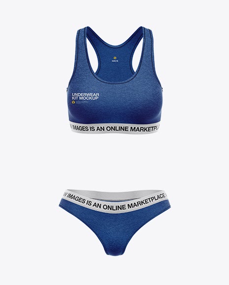 Download Free Melange Women`s Underwear Kit Mockup - Front View (PSD)