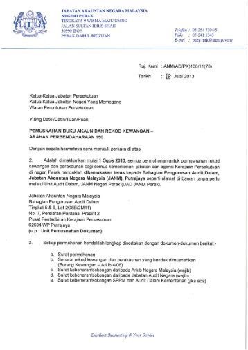 Format Surat Rasmi Ke Jabatan Kerajaan - Rasmi W