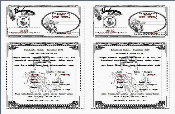 27 Kumpulan Desain  Undangan  Walimatul Khitan Contoh 