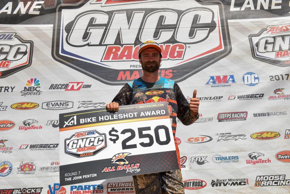 Russell Bobbitt jumped out to the early lead, grabbing the $250 All Balls Racing Holeshot Award.