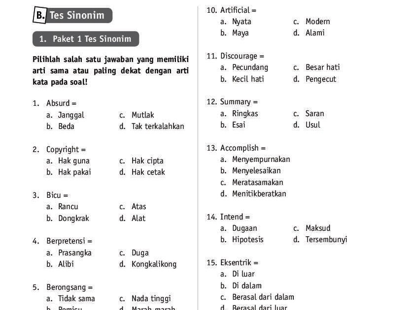 Soal Psikotes Menyusun Gambar