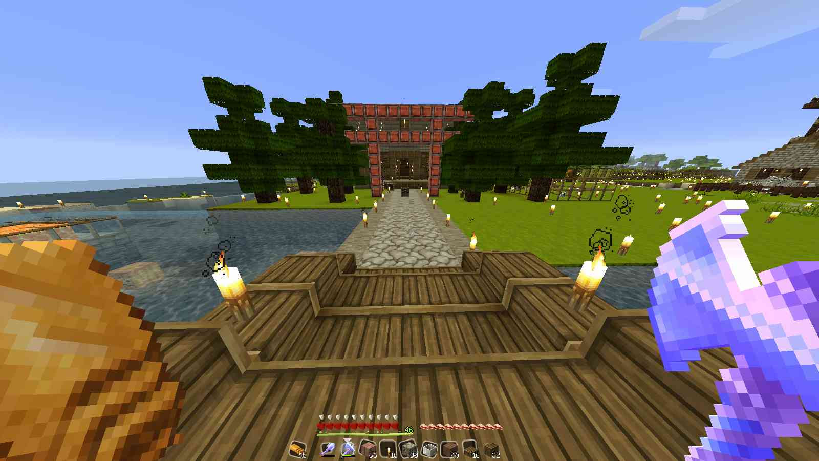 驚くばかりminecraft 鳥居 壁紙配布