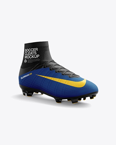 Download Soccer Cleat PSD Mockup Half Side View