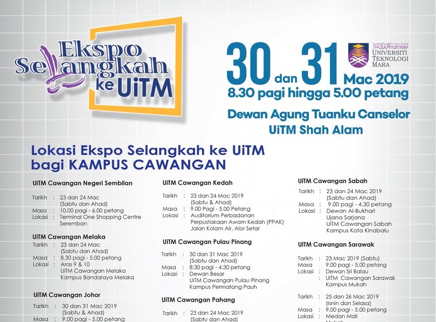 program yang ditawarkan di uitm