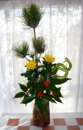 上正月 花 花瓶 最高の花の画像