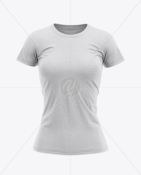 Download Download Women's Heather Slim-Fit T-Shirt Mockup - Front ...