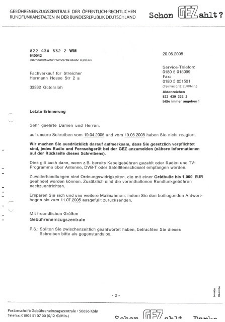 Die suche hat keinen treffer ergeben. Wegelagerei Der Gez Koln Gebuhreneinzugszentrale Von Wdr Etc Und Vollstandige Blamage Artikel Vom 7 Mai 2007 Mit Bericht Uber Schwere Hackerangriffe Vom 5 7 Juni 2011 Aktualisiert Juli August September Etc S Unten Und Permanent