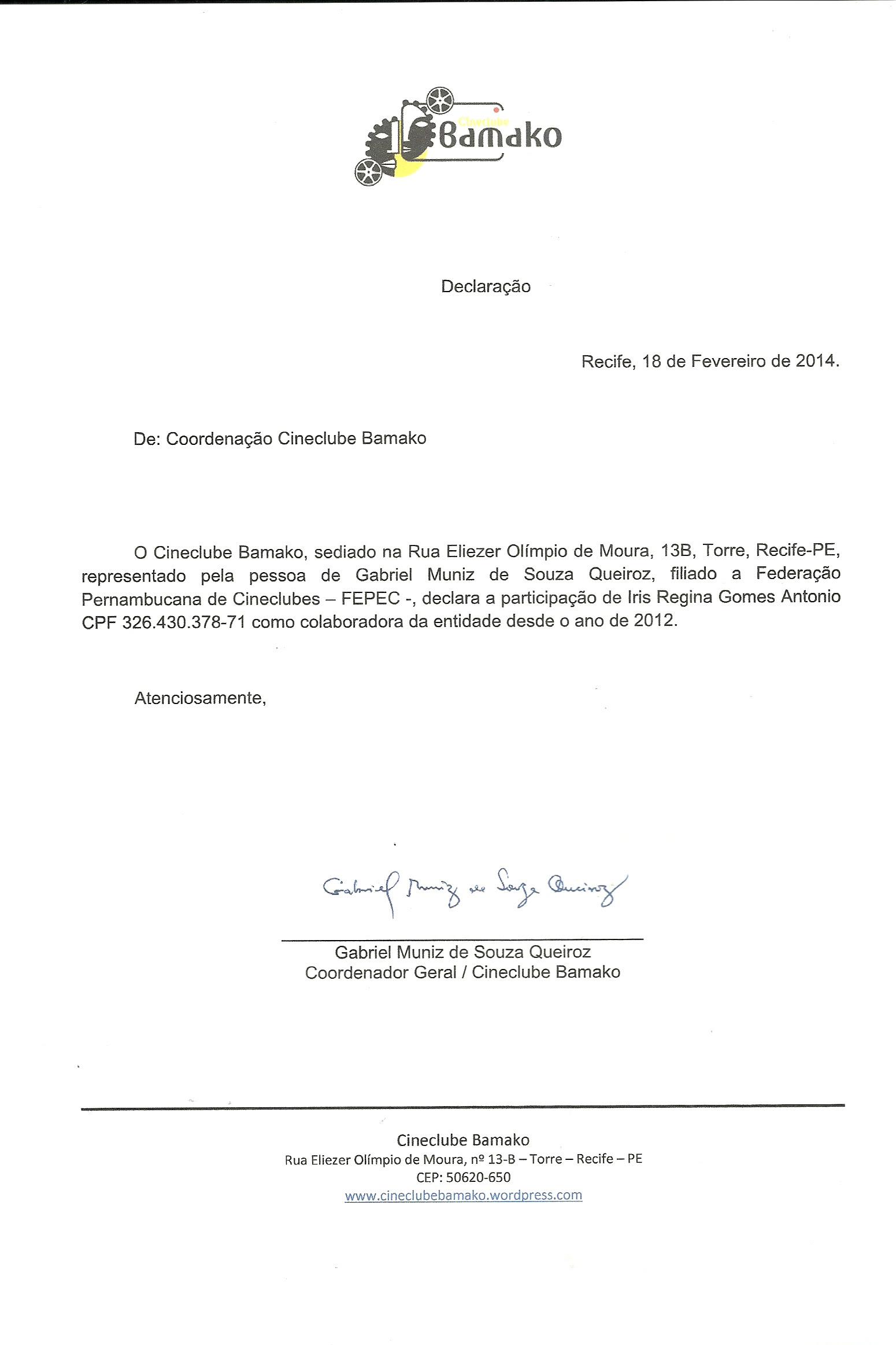 Carta De Anuencia Para Edital - Recipes Web h