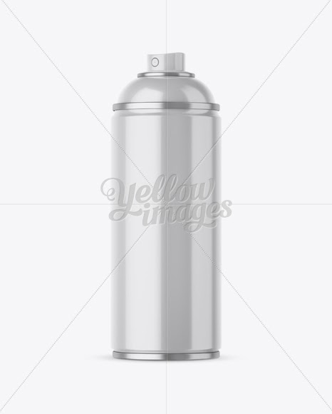 Download Download Glossy Spray Can Without Cap Mockup - Front View PSD