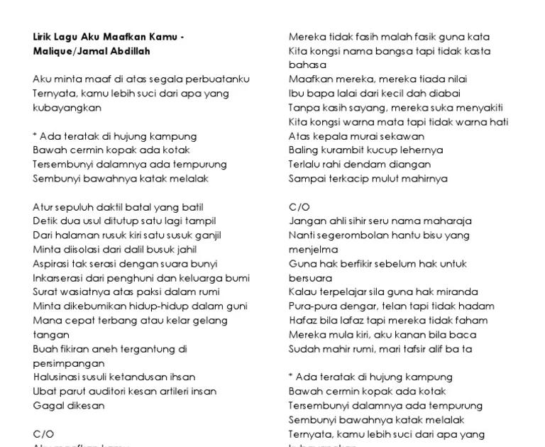 Chord Gitar Aku Juga Sakit Seperti Dirimu Terbaru