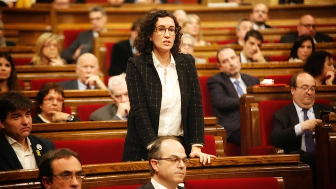 Marta Rovira, aquest dijous durant el ple d'investidura de Jordi Turull (ACN)