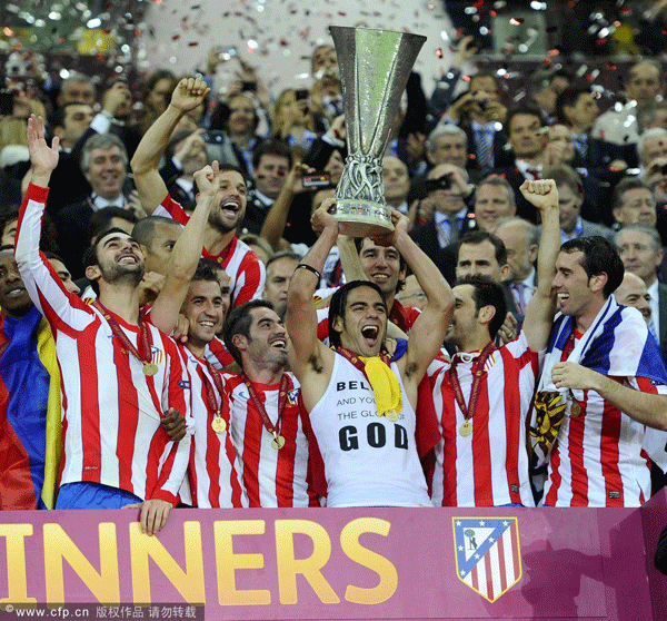 No spanish side will replace them in the competition. Falcao Drives Atletico To Europa League Title China Org Cn