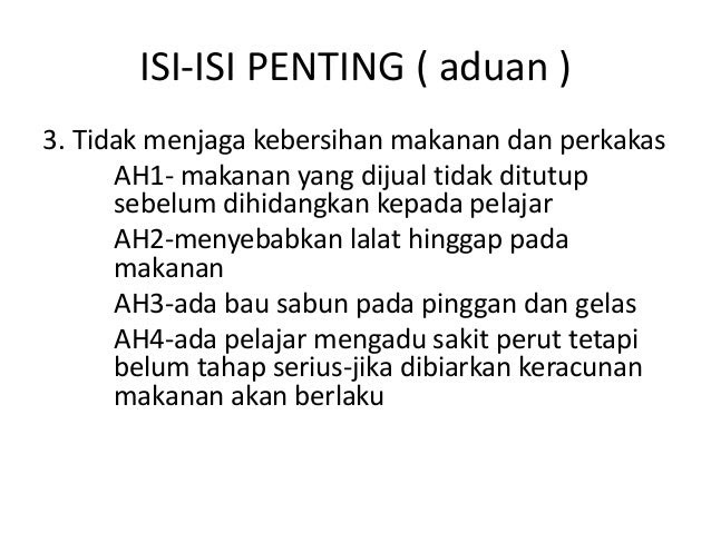 Surat Rasmi Aduan Kebersihan Kantin - Dhian Toys