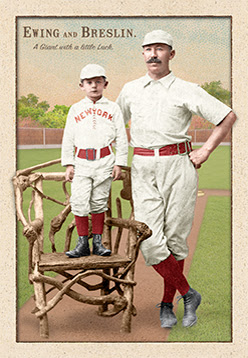 Buck ewing ended his career with 1,663 hits, 336 stolen bases, 1,118 runs and a.311 career batting average. Ewing Breslin Ars Longa Art Cards