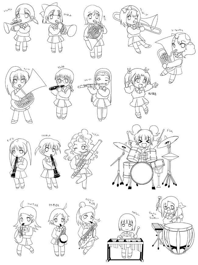 コンプリート 楽器 吹奏楽 イラスト かわいい 素晴らしい漫画