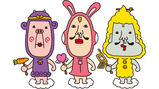 70以上 3 人組 キャラクター 可愛い 100 イラスト ダウンロード