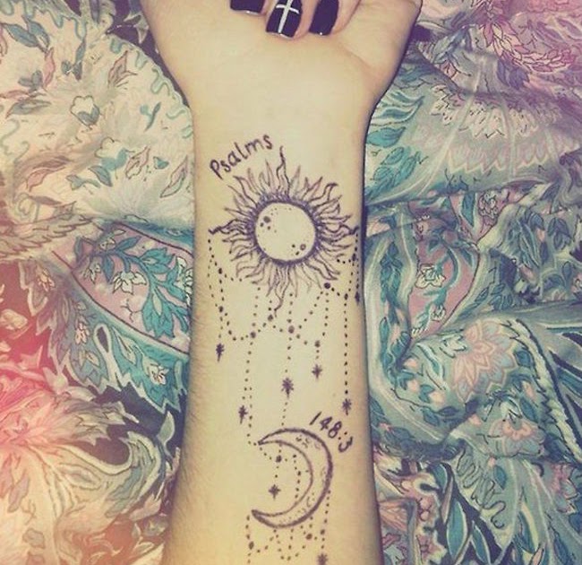 Aztec Sun Moon Tattoos